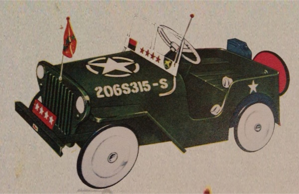 Tri-ang Vintage General Jeep Army Graphics Self Adhesive