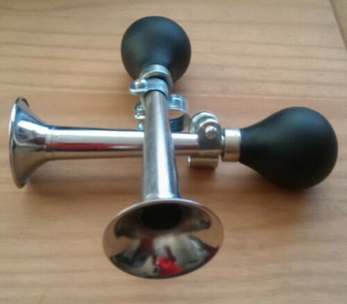 Vintage Pedal Car Small Chrome Working Trumpet Horn