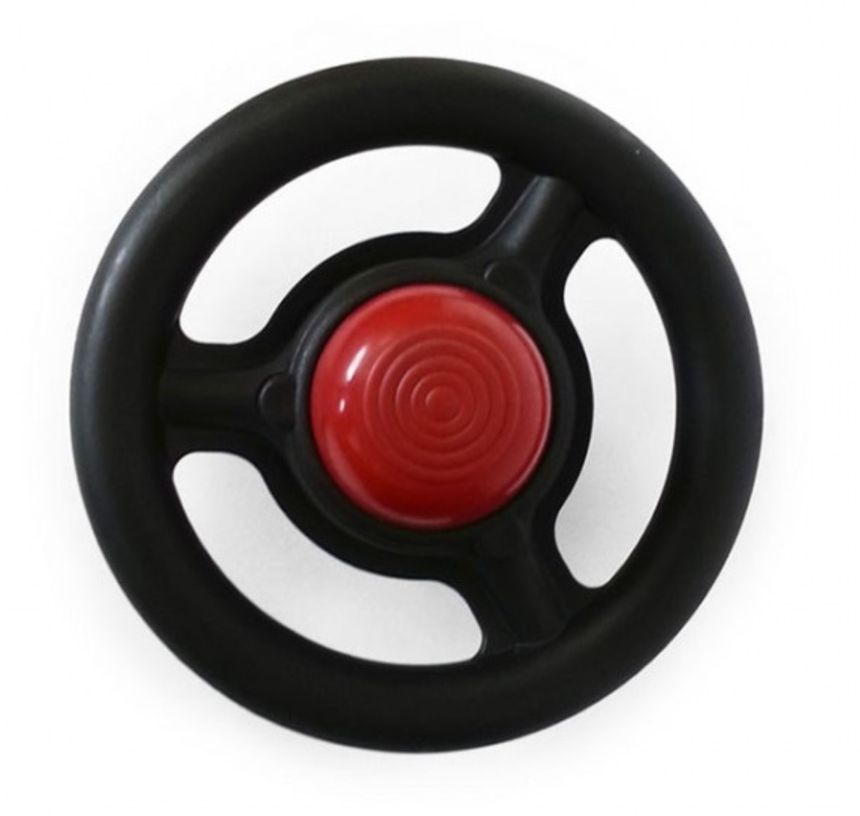 Side fitting plastic steering wheel with push horn